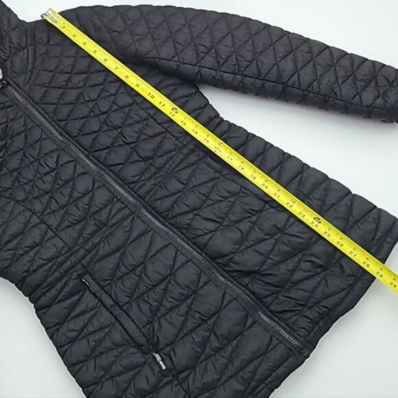 Steve Madden Black Glacier Shield Quilted Faux Fur Hooded Coat Parka Size M - Picture 12 of 12